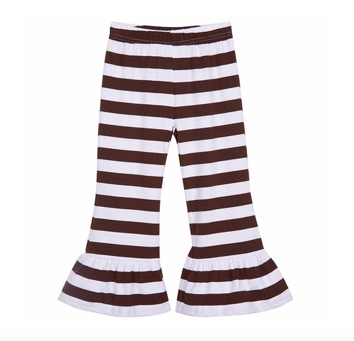 Girl's Striped Ruffle Pants